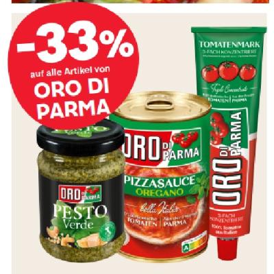 -33% auf alle Artikel von ORO DI PARMA MPREIS