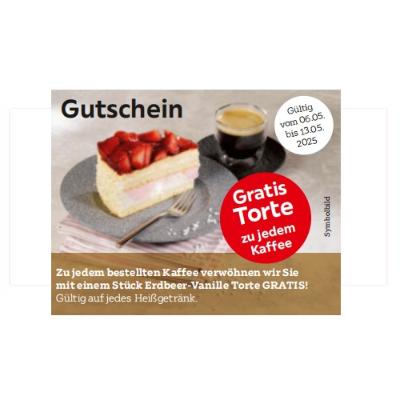 Promotion Bild von Zu jedem bestellten Kaffee verwöhnen wir Sie mit einem Stück Erdbeer-Vanille Torte GRATIS! XXXLutz