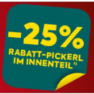 -25% RABATT-PICKERL IM INNENTEIL BILLA PLUS
