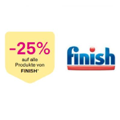 Markenaktion: -25% auf alle Produkte von FINISH BIPA