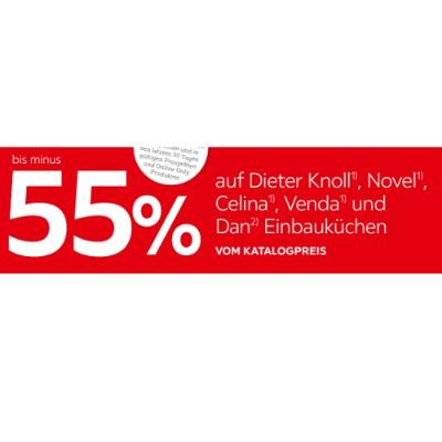 Promotion Bild von bis minus 55% auf Dieter Knoll, Novel, Celina, Venda und Dan Einbauküchen VOM KATALOGPREIS XXXLutz