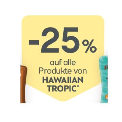 -25% auf alle Produkte von HAWAIIAN TROPIC BIPA