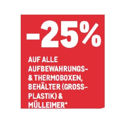 -25% AUF ALLE AUFBEWAHRUNGS- & THERMOBOXEN, BEHÄLTER (GROSSPLASTIK) & MÜLLEIMER METRO