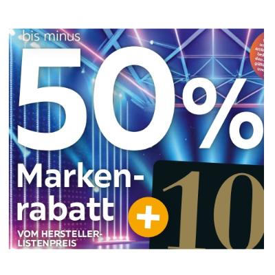 bis minus 50% Markenrabatt XXXLutz