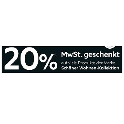 20% MwSt. geschenkt auf viele Produkte der Marke Schöner Wohnen-Kollektion XXXLutz