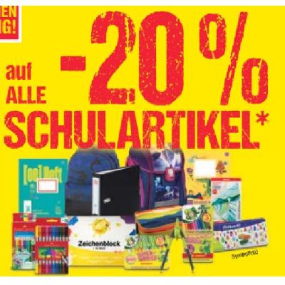 Bild von -20% auf ALLE SCHULARTIKEL Maximarkt