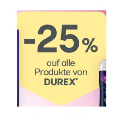 Promotion Bild von -25% auf alle Produkte von DUREX BIPA