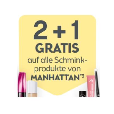 2+1 GRATIS auf alle Schminkprodukte von MANHATTAN BIPA