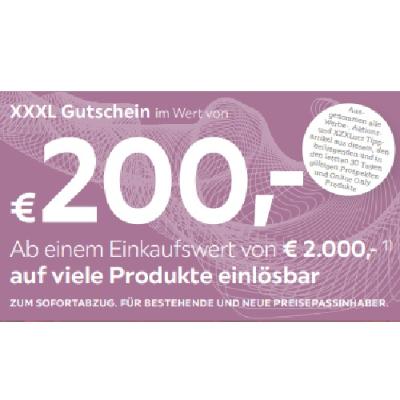 XXXL Gutschein im Wert von € 200,- Ab einem Einkaufswert von € 2.000,- auf viele Produkte einlösbar XXXLutz