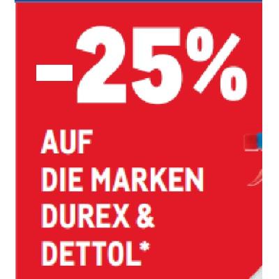 Promotion Bild von -25% AUF DIE MARKEN DUREX & DETTOL METRO