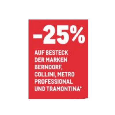 Promotion Bild von -25% AUF BESTECK DER MARKEN BERNDORF, COLLINI, METRO PROFESSIONAL UND TRAMONTINA METRO