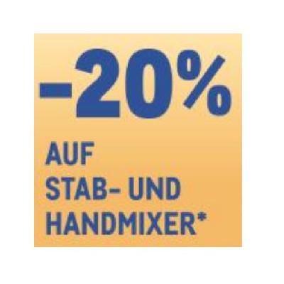 -20% AUF STAB- UND HANDMIXER METRO