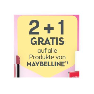 2+1 GRATIS auf alle Produkte von MAYBELLINE BIPA