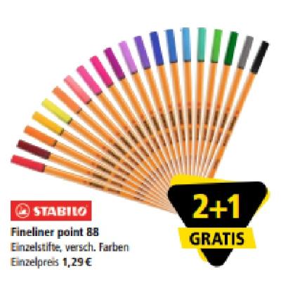 Stabilo Fineliner point 88 (2+1 gratis) PAGRO