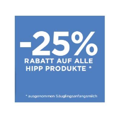 Promotion Bild von -25% RABATT AUF ALLE HIPP PRODUKTE Unimarkt