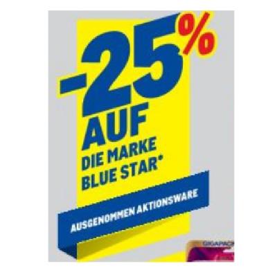 -25% AUF DIE MARKE BLUE STAR AUSGENOMMEN AKTIONSWARE METRO