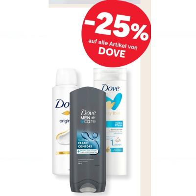 -25% auf alle Artikel von DOVE MPREIS