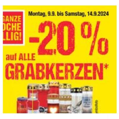 Promotion Bild von -20% auf ALLE GRABKERZEN Maximarkt