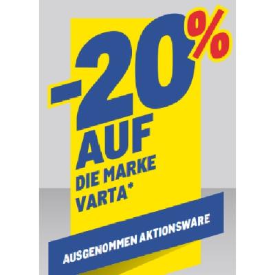-20% AUF DIE MARKE VARTA AUSGENOMMEN AKTIONSWARE METRO