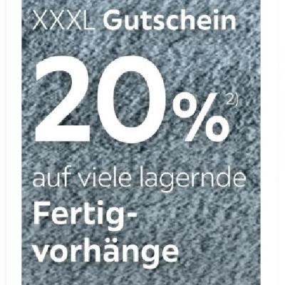 Promotion Bild von 20% auf viele lagernde Fertigvorhänge XXXLutz