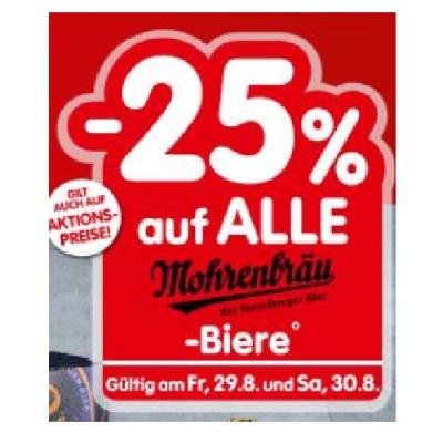 -25% auf ALLE Mohrenbräu-Biere INTERSPAR