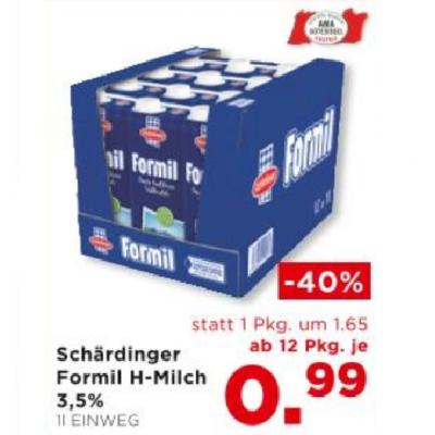 Promotion Bild von Schärdinger Formil H-Milch 3,5 % ab 12 Pkg. je 0.99€ Unimarkt