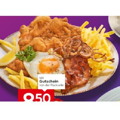 XXXLutz Schnitzel „Bauernart“ je 8,50€ XXXLutz