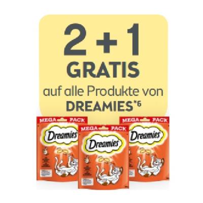 2+1 GRATIS auf alle Produkte von DREAMIES BIPA