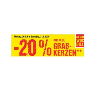 Promotion Bild von -20% auf ALLE GRABKERZEN Maximarkt