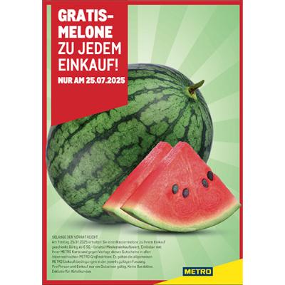 Promotion Bild von Gratis Melone zu jedem METRO Einkauf* nur am 25.07.2025