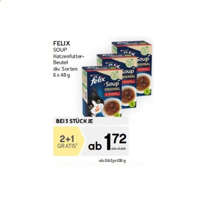 Promotion Bild von 2+1 GRATIS auf alle Soups von Felix 288g, div. Sorten BIPA