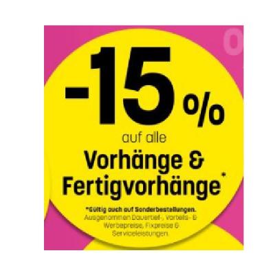 Promotion Bild von -15 % auf alle Vorhänge & Fertigvorhänge Betten Reiter
