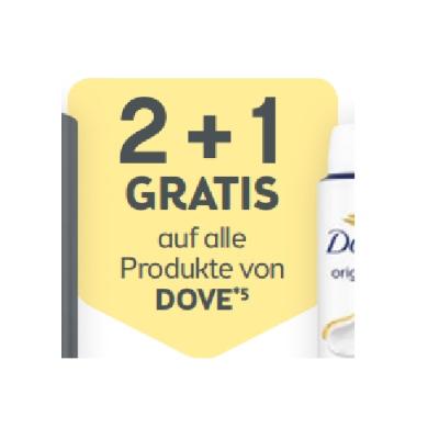 Promotion Bild von 2+1 GRATIS auf alle Produkte von DOVE BIPA
