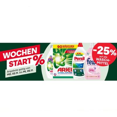 -25% auf alle WASCHMITTEL MPREIS